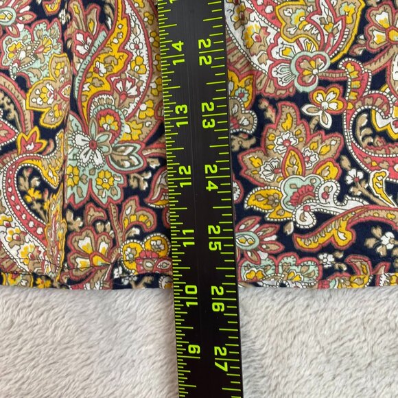 Talbots Womens Blouse Size Medium Paisley Print Long Sleeve 100% Cotton Boho - Picture 3 of 9